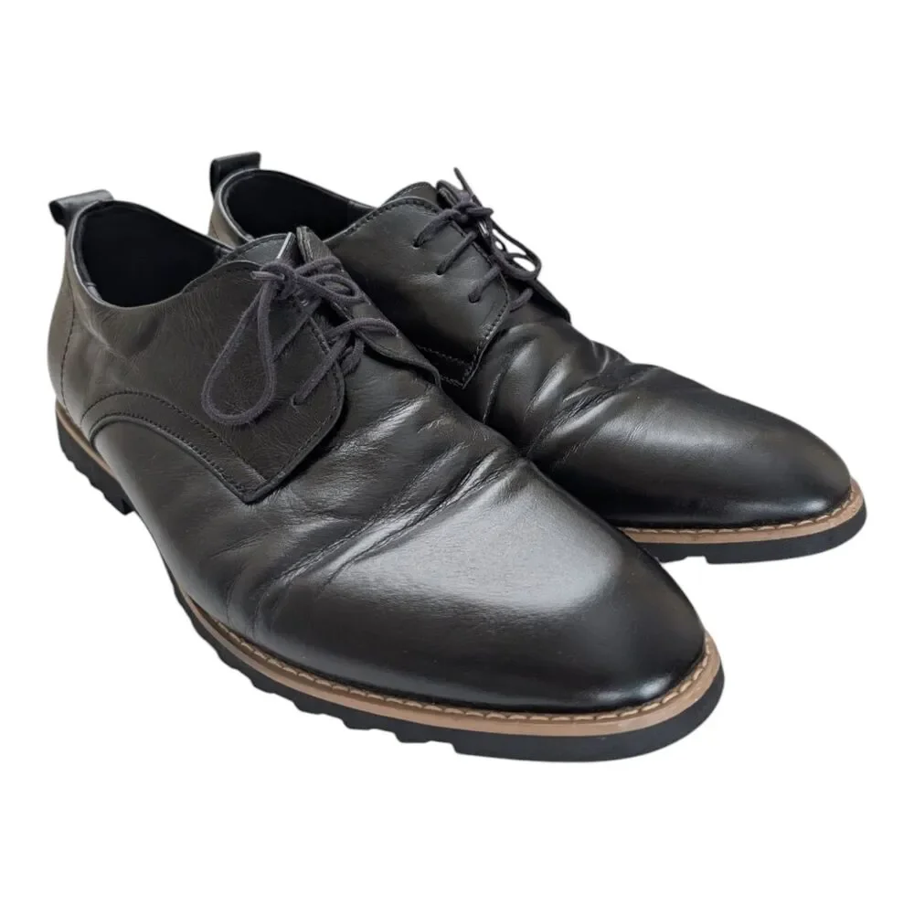 ILoveSia Soft Leather Casual Business Oxford Dress Shoes Black Men's Size 9.5